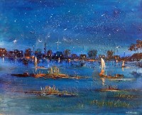 Hamid Alvi, 22 x 28 inch, Oil on Canvas, Seascape Painting, AC-HA-086 Hamid Alvi, 22 x 28 inch, Oil on Canvas, Seascape Painting, AC-HA-086
